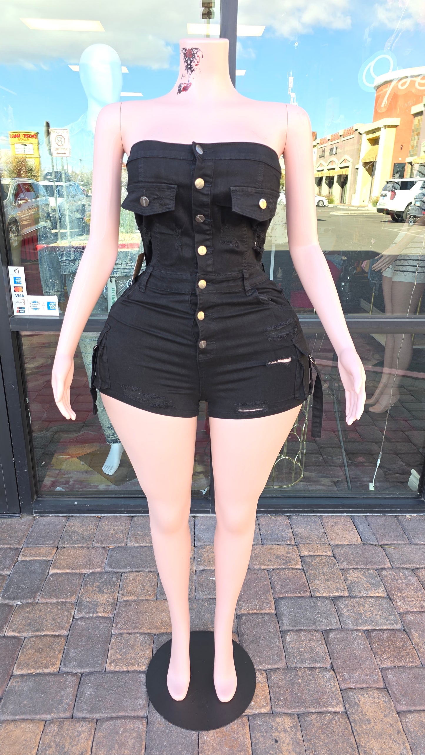1pc Halter Jumper shorts