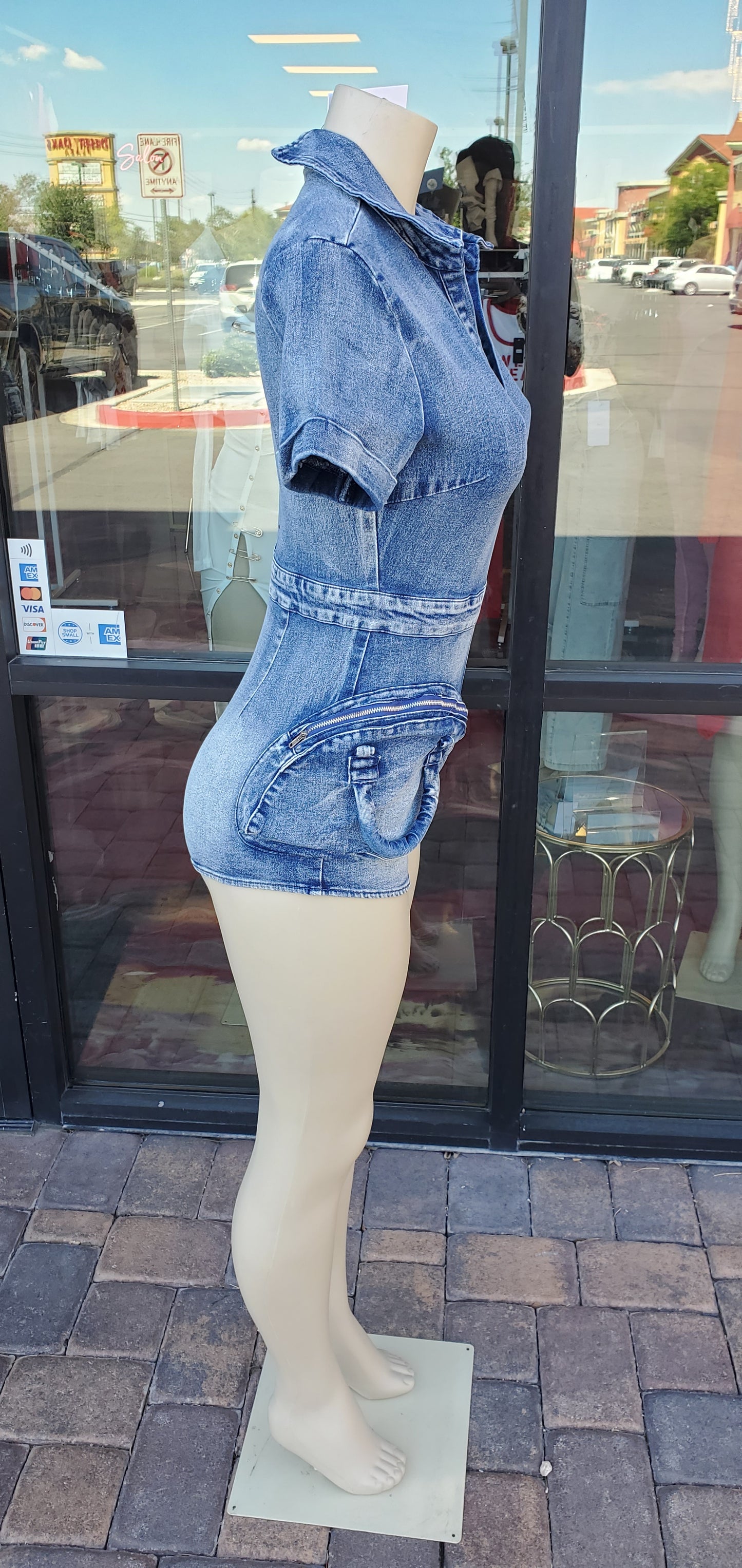 Denim Romper