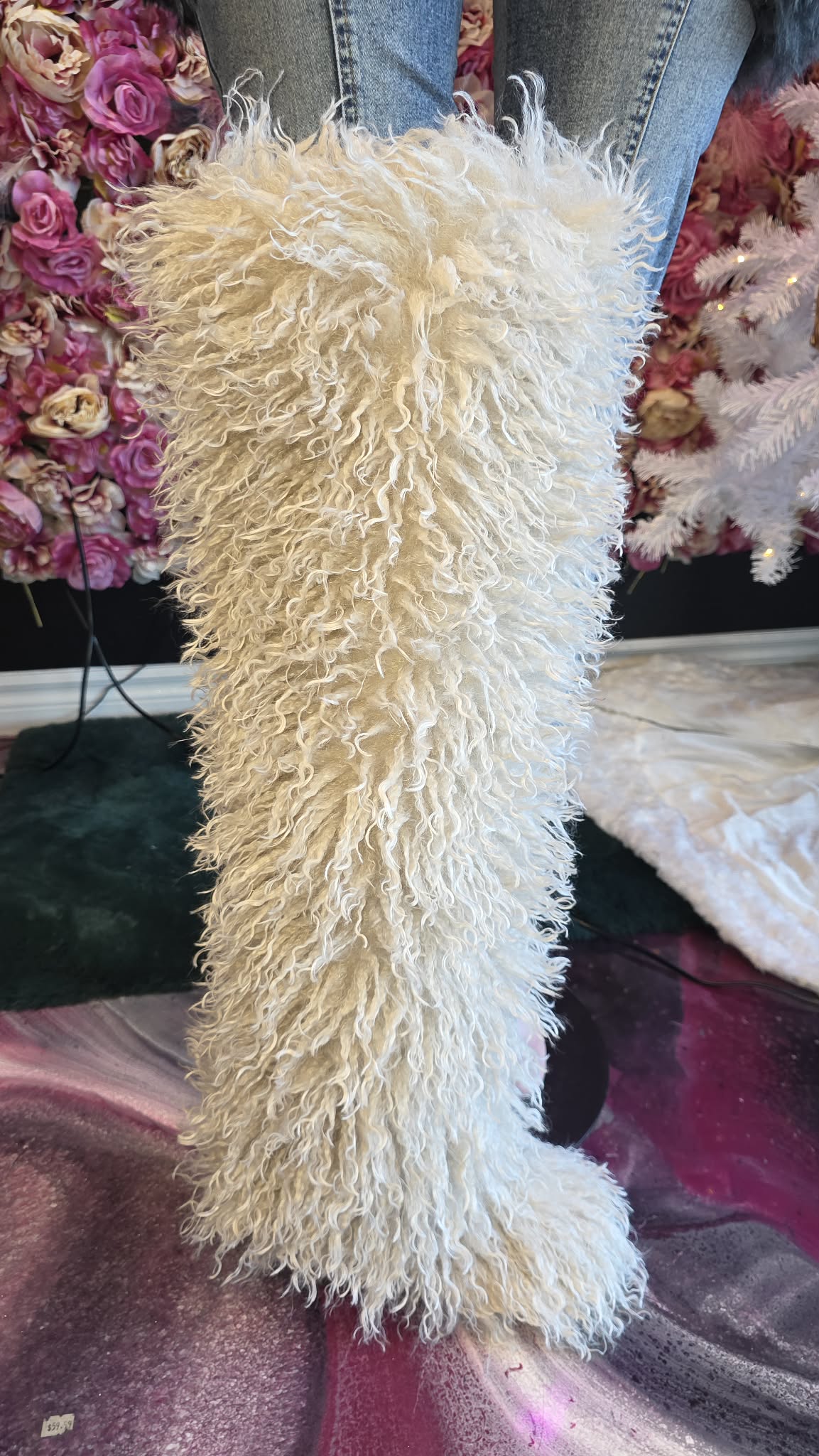 72" Thigh High Furry Boots