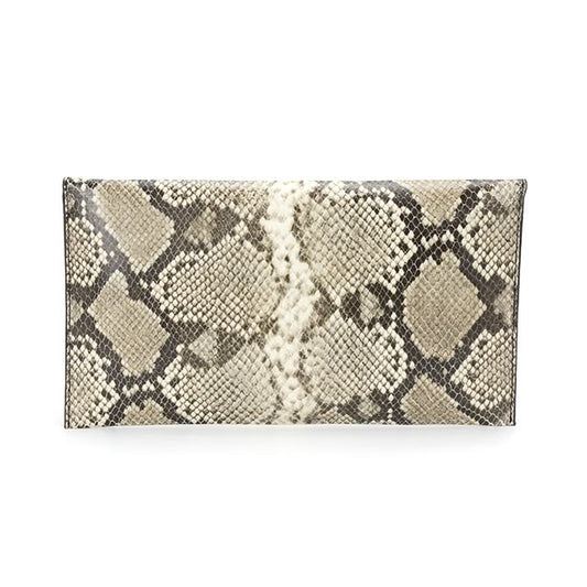 SheBad Snakeskin-Print Envelope clutch