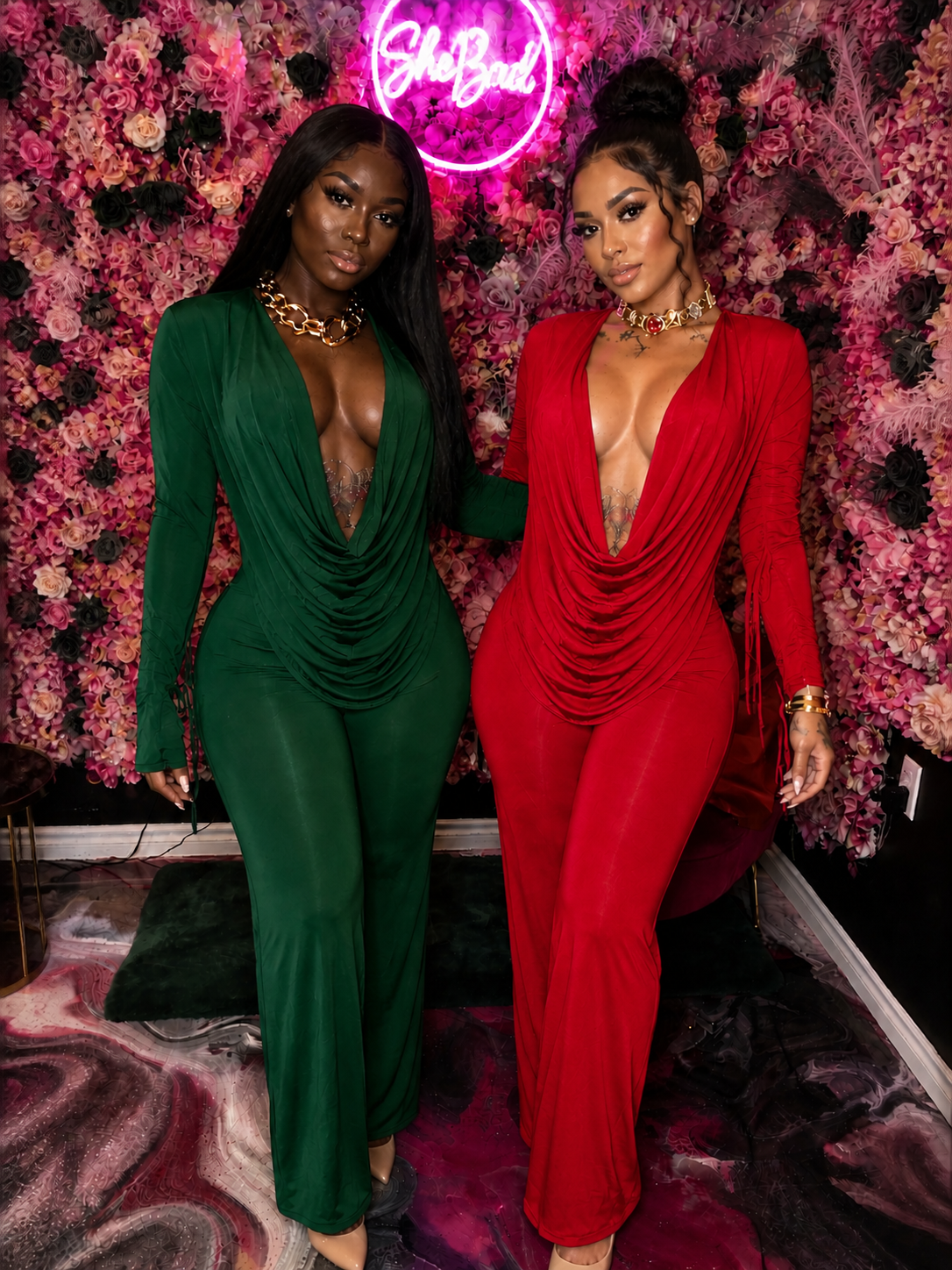 sexy jumpsuit for women, bodycon jumpsuit, club outfit women, long sleeve jumpsuit, deep v jumpsuit, draped jumpsuit, fashion nova style jumpsuit, curve hugging outfit, women’s one piece outfit, night out jumpsuit, b
