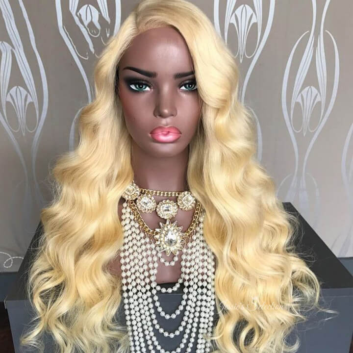 HD & Transparent  Body Wave Lace Frontal Human Hair Wig 180% density Pre-plucked Glueless 13x6 Lace Frontal Colored Wig Blonde and Black