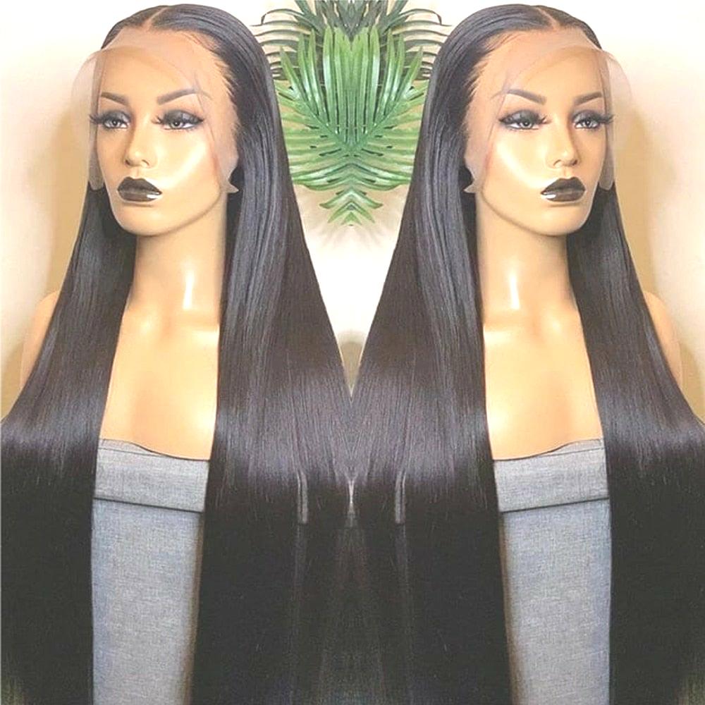 13x6 5x5 HD Straight Lace Front Wigs Human Hair For Women PrePlucked Lace Frontal Wig Bone Straight Wig